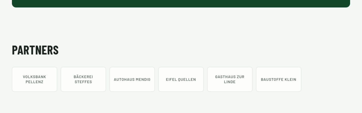 Partner-Bereich der Demo mit Sponsorenlogos und Vereinszahlen